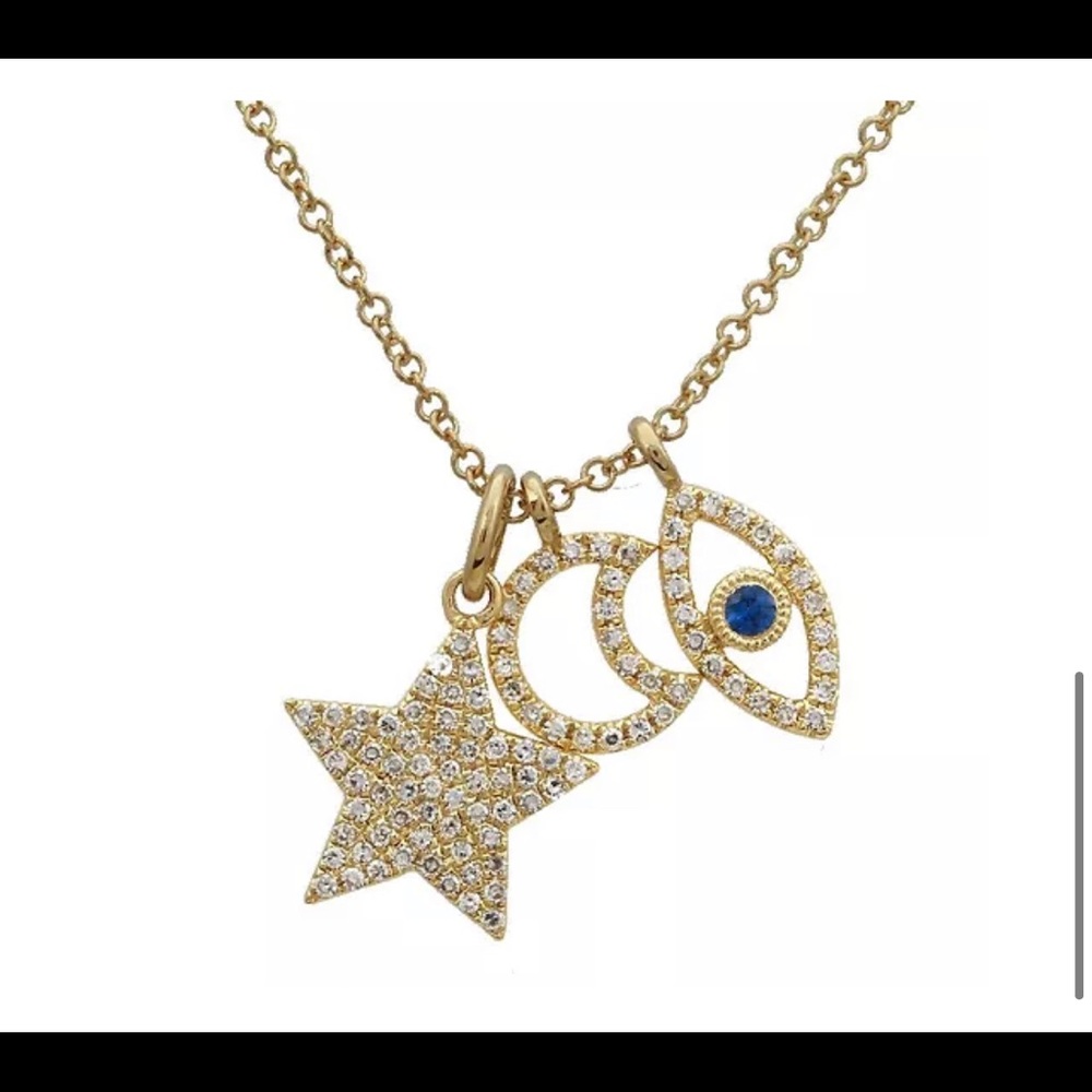 14k Yellow Gold Diamond Necklace